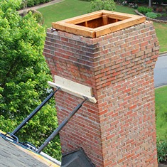 louisville ky leaning chimney from storm damage
